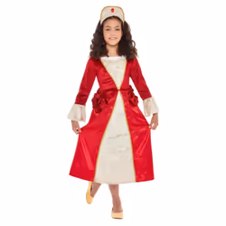 Smiffys Girls Tudor Princess Costume Set - 10-12 Years, Red/Gold