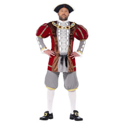 Smiffys Mens Deluxe Henry VIII Costume Set - L, Red