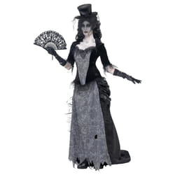 Smiffys Womens/Ladies Ghost Town Widow Costume Set - 8 UK - 10 UK, Grey