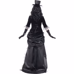 Smiffys Womens/Ladies Ghost Town Widow Costume Set - 8 UK - 10 UK, Grey