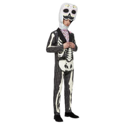 Smiffys Mens Deluxe Senor Day Of The Dead Costume Set - XL R, Black/White