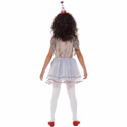 Smiffys Girls Vintage Clown Costume Set - 10-12 Years, Grey/Red