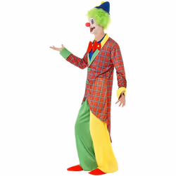 Smiffys Mens Deluxe La Clown Costume Set - XL, Multicoloured