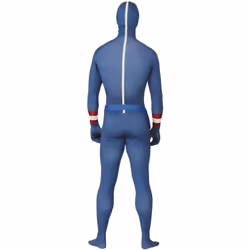 Smiffys Mens Union Jack Skin Suit Costume Set - XL R, Blue/Red/White