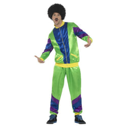 Smiffys Mens 80s Height Of Fashion Costume Suit - M, Green/Blue/Yellow