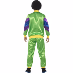 Smiffys Mens 80s Height Of Fashion Costume Suit - M, Green/Blue/Yellow