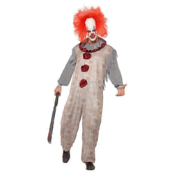 Smiffys Mens Vintage Clown Costume Set - XL, Grey/Red/Brown