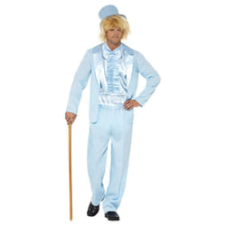 Smiffys Mens 90s Stupid Tuxedo Costume Set - L, Blue