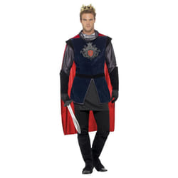 Smiffys Mens Deluxe King Arthur Costume Set - XL, Black/Red