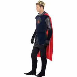 Smiffys Mens Deluxe King Arthur Costume Set - XL, Black/Red