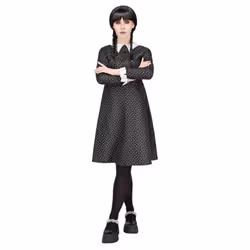 Smiffys Womens/Ladies School Girl Costume Dress - 8 UK - 10 UK, Black