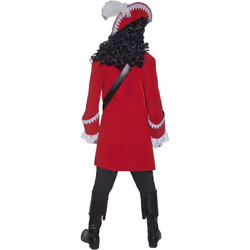 Smiffys Mens Deluxe Authentic Pirate Captain Costume Set - XL, Red/Black/White