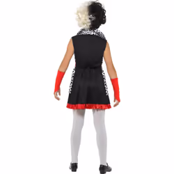 Smiffys Girls Evil Little Madame Costume Set - 4-6 Years, White/Black/Red