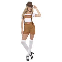 Smiffys Womens/Ladies Bavarian Beer Girl Costume Set - S, Brown/White
