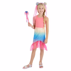 Smiffys Girls Magic Mermaid Costume Set