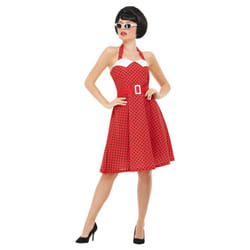 Smiffys Womens/Ladies 50s Rockabilly Swing Costume Dress