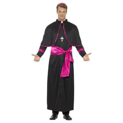 Smiffys Mens Cardinal Costume Set - M, Black/Pink