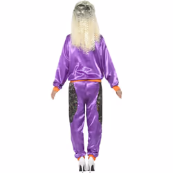 Smiffys Womens/Ladies Retro Costume Set - XL, Purple/Black/Orange