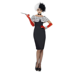 Smiffys Womens/Ladies Evil Madame Costume - S, Black/White