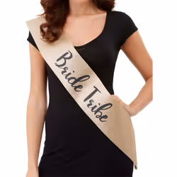 Smiffys Womens/Ladies Deluxe Bride Tribe Glitter Sash