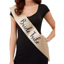Smiffys Womens/Ladies Deluxe Bride Tribe Glitter Sash