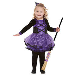 Smiffys Girls Pretty Star Witch Costume - 1-2 Years, Purple