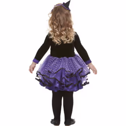 Smiffys Girls Pretty Star Witch Costume - 3-4 Years, Purple