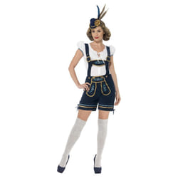 Smiffys Womens/Ladies Deluxe Traditional Bavarian Costume Set - S, Blue/White