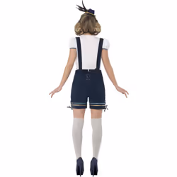 Smiffys Womens/Ladies Deluxe Traditional Bavarian Costume Set - S, Blue/White