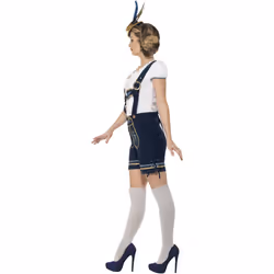Smiffys Womens/Ladies Deluxe Traditional Bavarian Costume Set - S, Blue/White