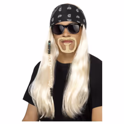 Smiffys Mens Hard Rocker Costume Wig Set