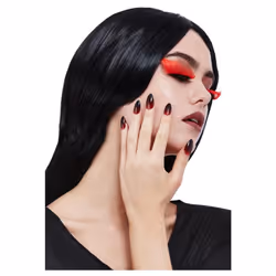 Smiffys Make-Up FX Gothic Eyelash & Nails Set