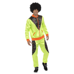 Smiffys Mens 1980s Retro Costume Suit - XL, Neon Green