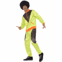 Smiffys Mens 1980s Retro Costume Suit - XL, Neon Green