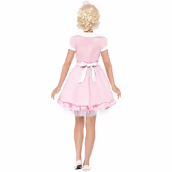 Smiffys Womens/Ladies 50s Diner Costume Set - XS, Pink/White