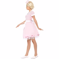 Smiffys Womens/Ladies 50s Diner Costume Set - XS, Pink/White