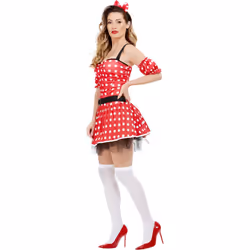 Smiffys Womens/Ladies Madame Mouse Costume Set - S, Red/Black/White