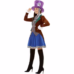 Smiffys Womens/Ladies Miss Hatter Costume Set - XS, Multicoloured