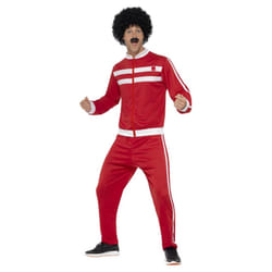 Smiffys Mens Scouser Costume Tracksuit Set - XL, White/Red