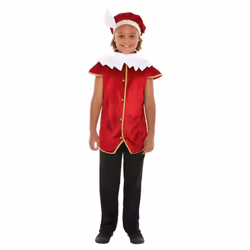 Smiffys Childrens/Kids Tudor Costume Set - 7-9 Years, Red/White