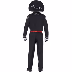 Smiffys Mens Deluxe Senor Bones Day Of The Dead Costume Set - XL R, Black