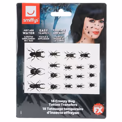 Smiffys Make-Up FX Creepy Bug Decoration (Pack of 18)