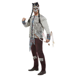 Smiffys Mens Dark Spirit Warrior Costume Set - XL R, Grey