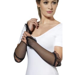 Smiffys Womens/Ladies Fishnet Fingerless Gloves