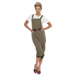 Smiffys Womens/Ladies World War II Land Girl Costume Set - M, Khaki