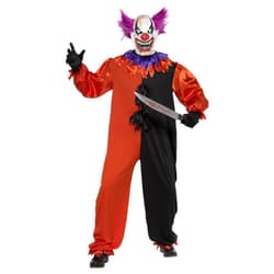Smiffys Mens Cirque Sinister Scary Bo Bo The Clown Costume Set - L, Red/Black