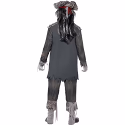 Smiffys Mens Deluxe Ghost Ship Ghoul Costume - M, Grey