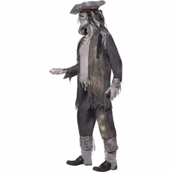 Smiffys Mens Deluxe Ghost Ship Ghoul Costume - M, Grey