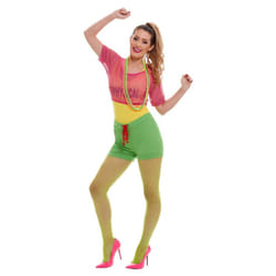 Smiffys Womens/Ladies Let's Get Physical Costume Set - L, Multicoloured