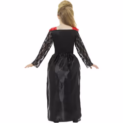 Smiffys Girls Deluxe Day Of The Dead Costume - 4-6 Years, Black/Red